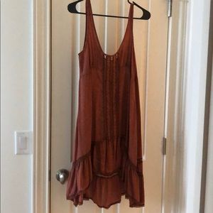 burnt orange free people slip dress